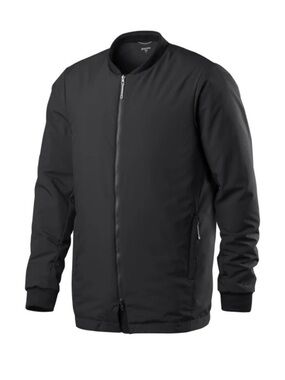 Houdini | Men's Black Zip-Up Puff Bomber Pitch Jacket, M